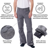 Alpine Swiss Mens Waterproof Ski Snowboarding Pants Insulated Winter Snow Pants – Gray