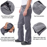 Alpine Swiss Mens Waterproof Ski Snowboarding Pants Insulated Winter Snow Pants – Gray