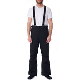 Alpine Swiss Mens Waterproof Snowboard Ski Snow Pants with Removeable Suspenders – Black