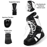 Alpine Swiss Men's Snowboard Boots – Black White