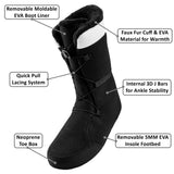 Alpine Swiss Men's Snowboard Boots – Black White