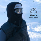 Alpine Swiss Fleece Winter Ski Mask Balaclava Warm Face Head Cover Helmet Hood – Black