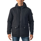 Alpine Swiss Mens Sherpa Lined Parka Hooded Winter Coat Cargo Utility Jacket – Black