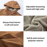 Alpine Swiss Mens Sherpa Lined Parka Hooded Winter Coat Cargo Utility Jacket – Tan