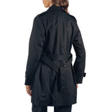 Alpine Swiss Siena Women Rain Jacket Waterproof Trench Coat Lightweight Raincoat – Black