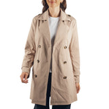 Alpine Swiss Siena Women Rain Jacket Waterproof Trench Coat Lightweight Raincoat – Khaki
