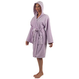 Alpine Swiss Stacy Women Hooded Bathrobe Cotton Terry Cloth Robe for Women Super – Lilac