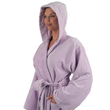 Alpine Swiss Stacy Women Hooded Bathrobe Cotton Terry Cloth Robe for Women Super – Lilac