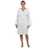 Alpine Swiss Stacy Women Hooded Bathrobe Cotton Terry Cloth Robe for Women Super – White