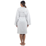 Alpine Swiss Stacy Women Hooded Bathrobe Cotton Terry Cloth Robe for Women Super – White
