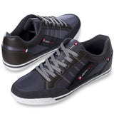 Alpine Swiss Mens Retro Sneakers Euro Vintage Inspired Low Top Shoes Suede Trim – Gray