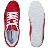 Alpine Swiss Mens Retro Sneakers Euro Vintage Inspired Low Top Shoes Suede Trim – Red