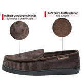 Alpine Swiss Wide Mens Slippers Steve Moccasin House Shoes Memory Foam Insole – Brown