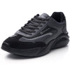 Alpine Swiss Stuart Mens Chunky Sneakers Retro Platform Dad Tennis Shoes – Black
