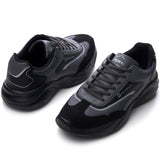 Alpine Swiss Stuart Mens Chunky Sneakers Retro Platform Dad Tennis Shoes – Black