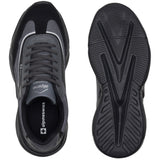 Alpine Swiss Stuart Mens Chunky Sneakers Retro Platform Dad Tennis Shoes – Black