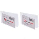 Alpine Swiss Set of 2 Wallet Inserts 6 Pages Credit Card Holder Picture Windows – Clear