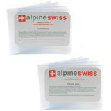 Alpine Swiss Set of 2 Wallet Inserts 6 Pages Credit Card Holder Picture Windows – Clear