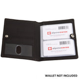 Alpine Swiss Set of 2 Hipster Wallet Plastic Inserts 6 Page Picture Card Holders – Clear