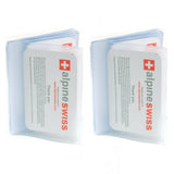 Alpine Swiss Set of 2 Plastic Wallet Inserts 6 Page Card Holder Picture Windows – Clear