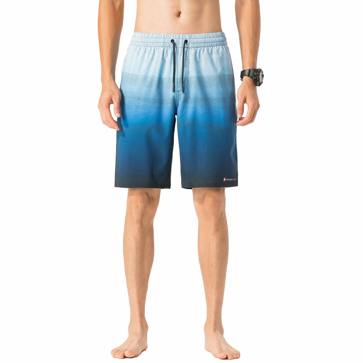 Alpine Swiss Mens Swim Shorts Beach Trunks Boardshorts Volley Shorts Quick Dry – Blue Boardshort
