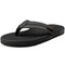 Alpine Swiss Trey Mens Flip Flops Cushion Thong Beach Sandals for Men Non-Slip Sole – Black