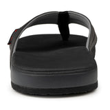 Alpine Swiss Trey Mens Flip Flops Cushion Thong Beach Sandals for Men Non-Slip Sole – Black