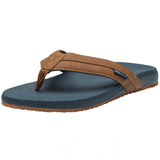 Alpine Swiss Trey Mens Flip Flops Cushion Thong Beach Sandals for Men Non-Slip Sole – Tan