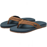 Alpine Swiss Trey Mens Flip Flops Cushion Thong Beach Sandals for Men Non-Slip Sole – Tan