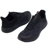 Alpine Swiss Mens Mesh Knit Slip On Sneakers Athletic Lightweight Tennis Shoes – Black