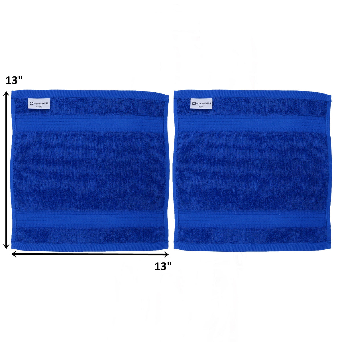 Alpine Swiss 100% Cotton 2 Piece Towel Set Soft Absorbent Face Hand Bath Towels – Royal Blue