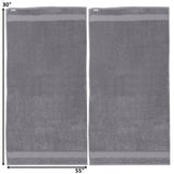 Alpine Swiss 100% Cotton 2 Piece Towel Set Soft Absorbent Face Hand Bath Towels – Gray