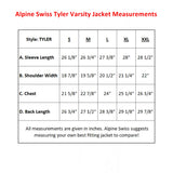 Alpine Swiss Tyler Men’s Varsity Jacket Classic Letterman Coat Baseball Bomber – Black White
