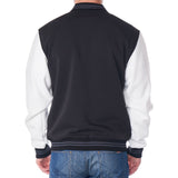 Alpine Swiss Tyler Men’s Varsity Jacket Classic Letterman Coat Baseball Bomber – Black White