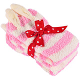 Alpine Swiss Womens Warm Fuzzy Socks Fluffy Cozy Winter Slipper Socks Size 6-10 – Pink Stripes
