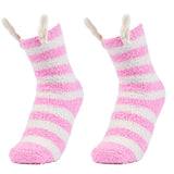 Alpine Swiss Womens Warm Fuzzy Socks Fluffy Cozy Winter Slipper Socks Size 6-10 – Pink Stripes