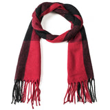 Alpine Swiss Mens Scarf Soft Knit Winter Scarves Plaid Striped or Solid Neck – Buffalo Plaid