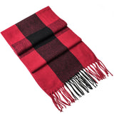 Alpine Swiss Mens Scarf Soft Knit Winter Scarves Plaid Striped or Solid Neck – Buffalo Plaid