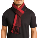 Alpine Swiss Mens Scarf Soft Knit Winter Scarves Plaid Striped or Solid Neck – Buffalo Plaid