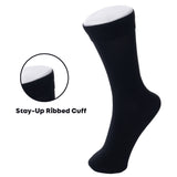 Alpine Swiss Mens Dress Socks 6 Pair Crew Sock Cotton Dress Socks for Men Solid – Multi Color