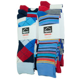 Alpine Swiss Mens Dress Socks 6 Pair Crew Sock Cotton Dress Socks for Men Solid – Bright Pack