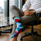 Alpine Swiss Mens Dress Socks 6 Pair Crew Sock Cotton Dress Socks for Men Solid – Bright Pack