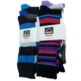 Alpine Swiss Mens Dress Socks 6 Pair Crew Sock Cotton Dress Socks for Men Solid – Fun Pack