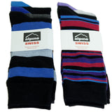 Alpine Swiss Mens Dress Socks 6 Pair Crew Sock Cotton Dress Socks for Men Solid – Fun Pack