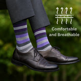 Alpine Swiss Mens Dress Socks 6 Pair Crew Sock Cotton Dress Socks for Men Solid – Fun Pack