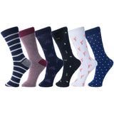 Alpine Swiss Mens Dress Socks 6 Pair Crew Sock Cotton Dress Socks for Men Solid – Weekend Pack