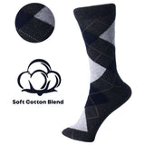 Alpine Swiss Mens Dress Socks 6 Pair Crew Sock Cotton Dress Socks for Men Solid – Casual Pack