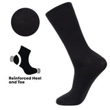 Alpine Swiss Mens Dress Socks 6 Pair Crew Sock Cotton Dress Socks for Men Solid – Business Pack