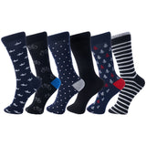 Alpine Swiss Mens Dress Socks 6 Pair Crew Sock Cotton Dress Socks for Men Solid – Nautical Pack