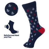 Alpine Swiss Mens Dress Socks 6 Pair Crew Sock Cotton Dress Socks for Men Solid – Nautical Pack
